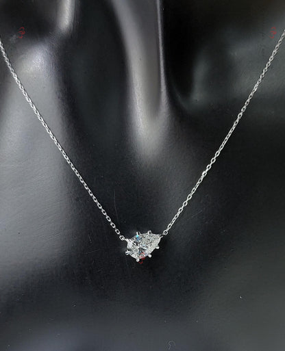 Pear diamond Necklace, 14k Yellow Gold, Dainty Minimalist Pear Pendant, Lab Diamond Womens Necklace, Special Gift For Her.