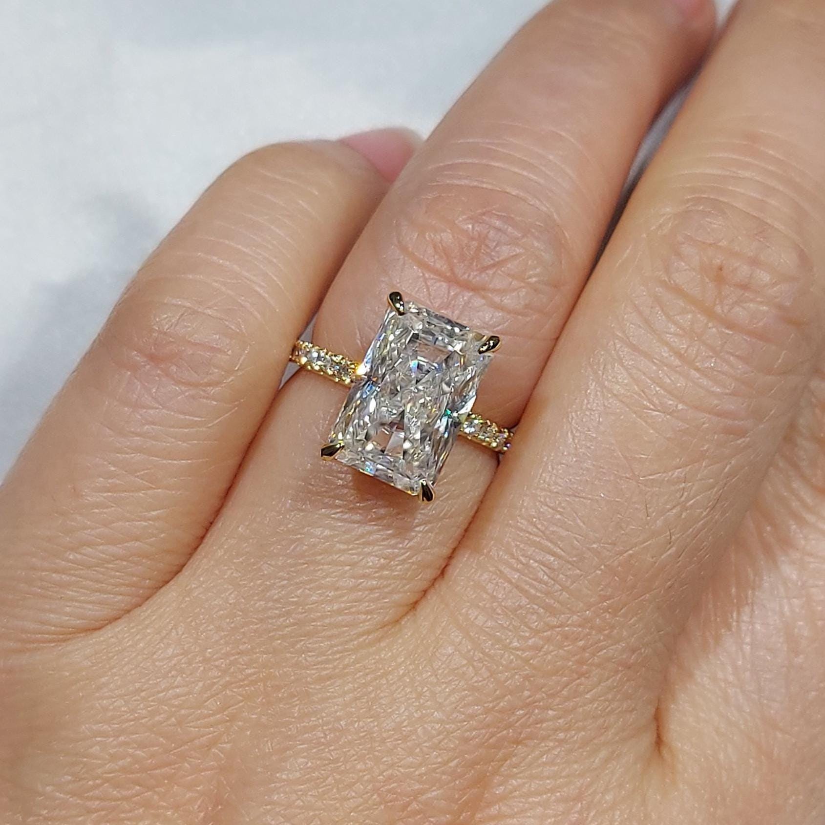5 Ct Radiant Moissanite Eternity Band