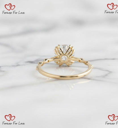 3.1 Ct IGI Certified Pear Lab Diamond Engagement Ring