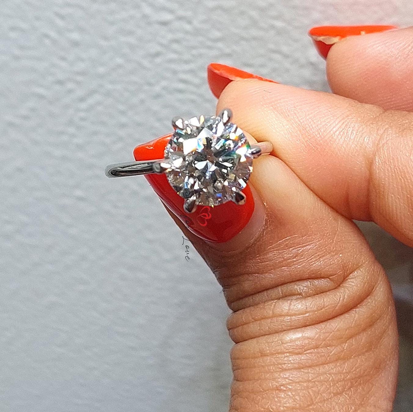4 Ct Round Diamond Solitaire Engagement Ring