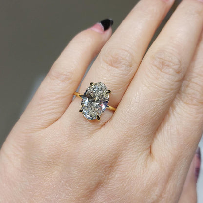 Oval Lab Diamond Engagement Ring