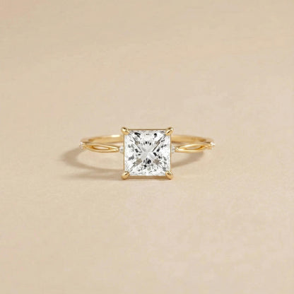 IGI Certified Princess Lab Diamond Engagement Ring