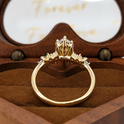 Marquise Lab Diamond Engagement Ring