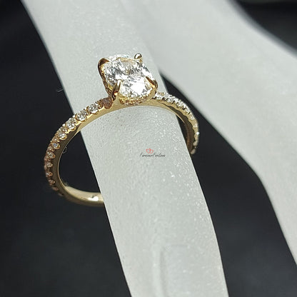 IGI Certified Oval Lab Diamond Engagement Ring
