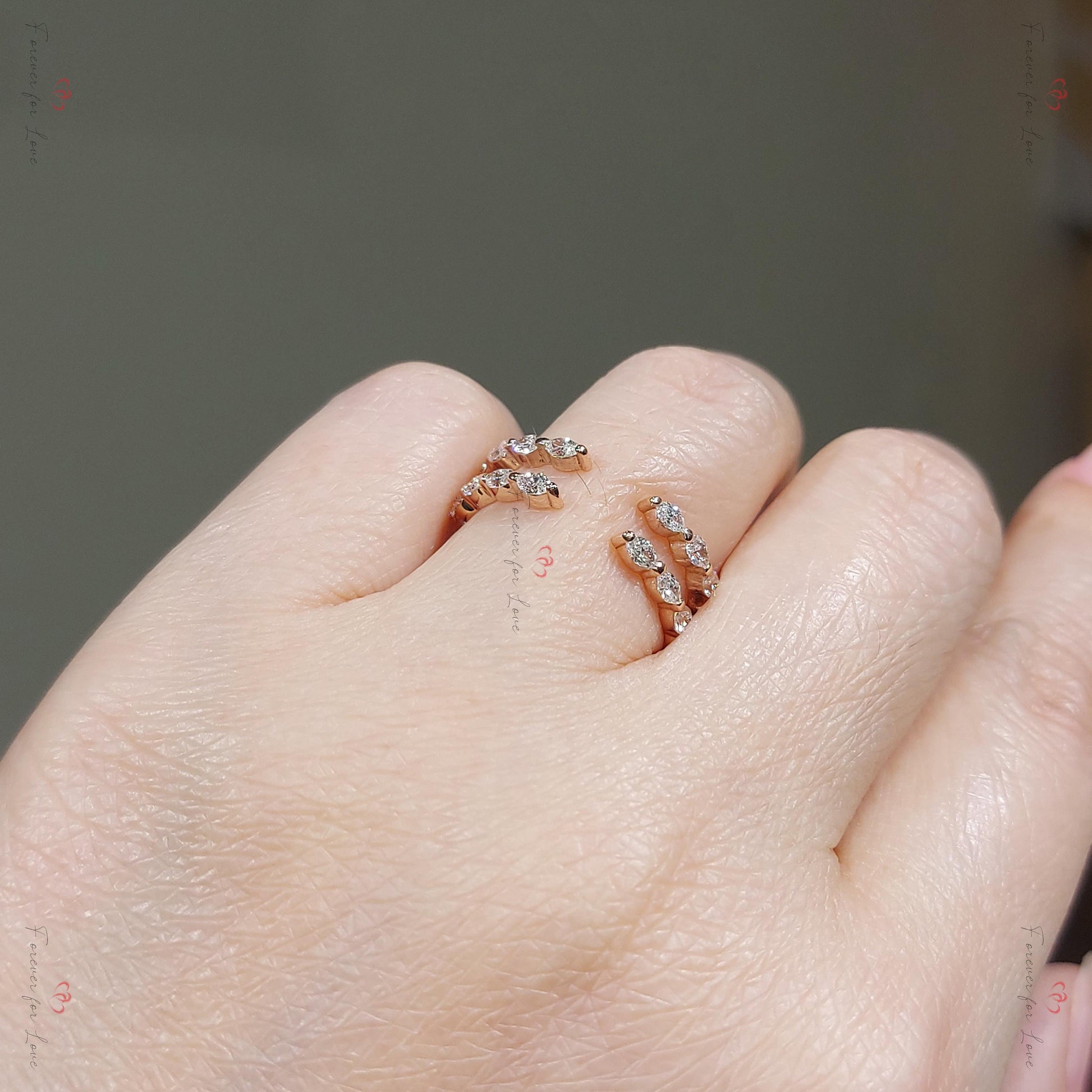 Marquise Diamond Stacking Ring
