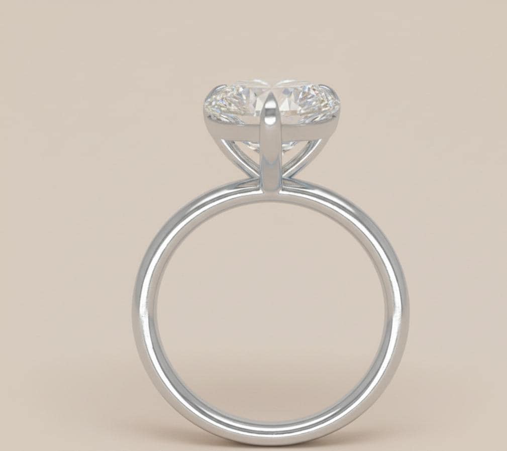 7 Ct IGI Certified Pear Lab Diamond Solitaire Engagement Ring Pear cut 1Ct Moissanite Brilliant Cut engagement ring in 935 Argentium Silver — custom handcrafted by Forever For Love