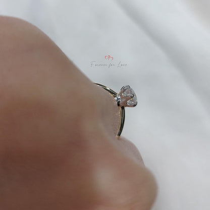 3 Ct Old Mine Lab Diamond Halo Engagement Ring