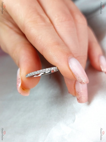 Natural Diamond Half Eternity Band