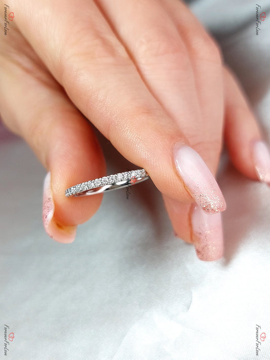 Natural Diamond Half Eternity Band