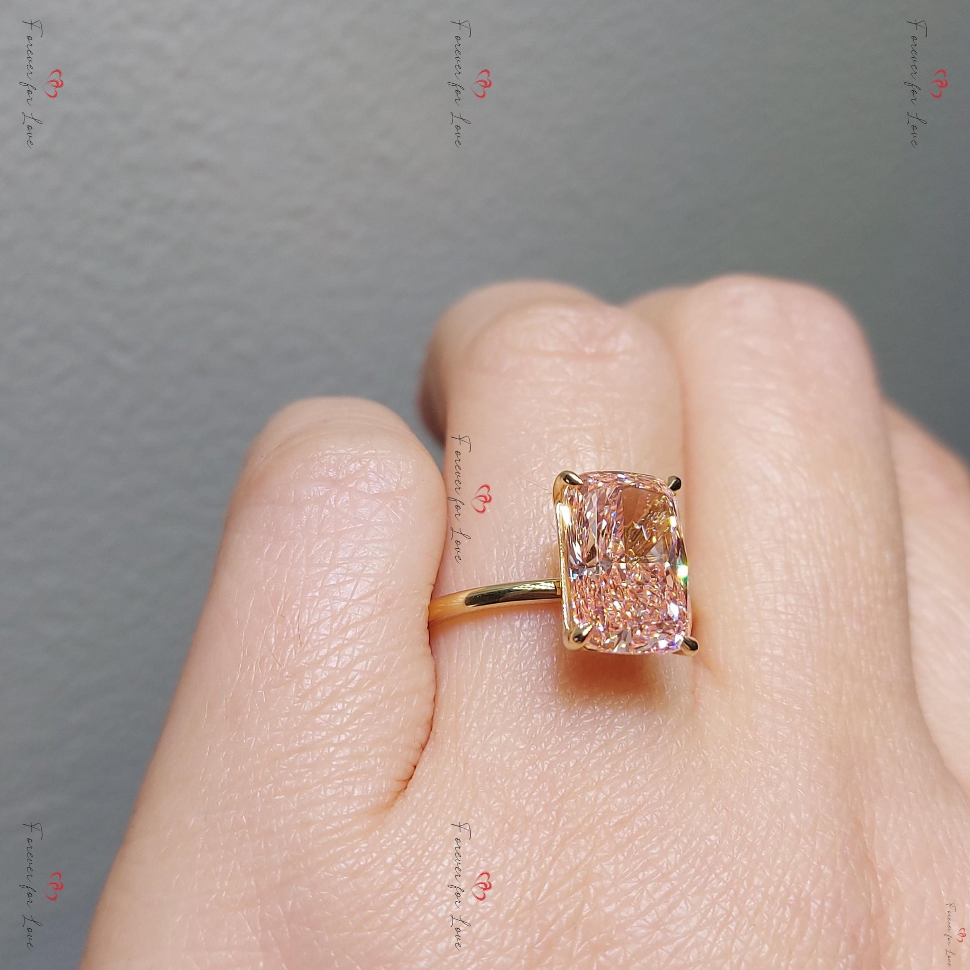 IGI Certified Cushion Lab Diamond Engagement Ring