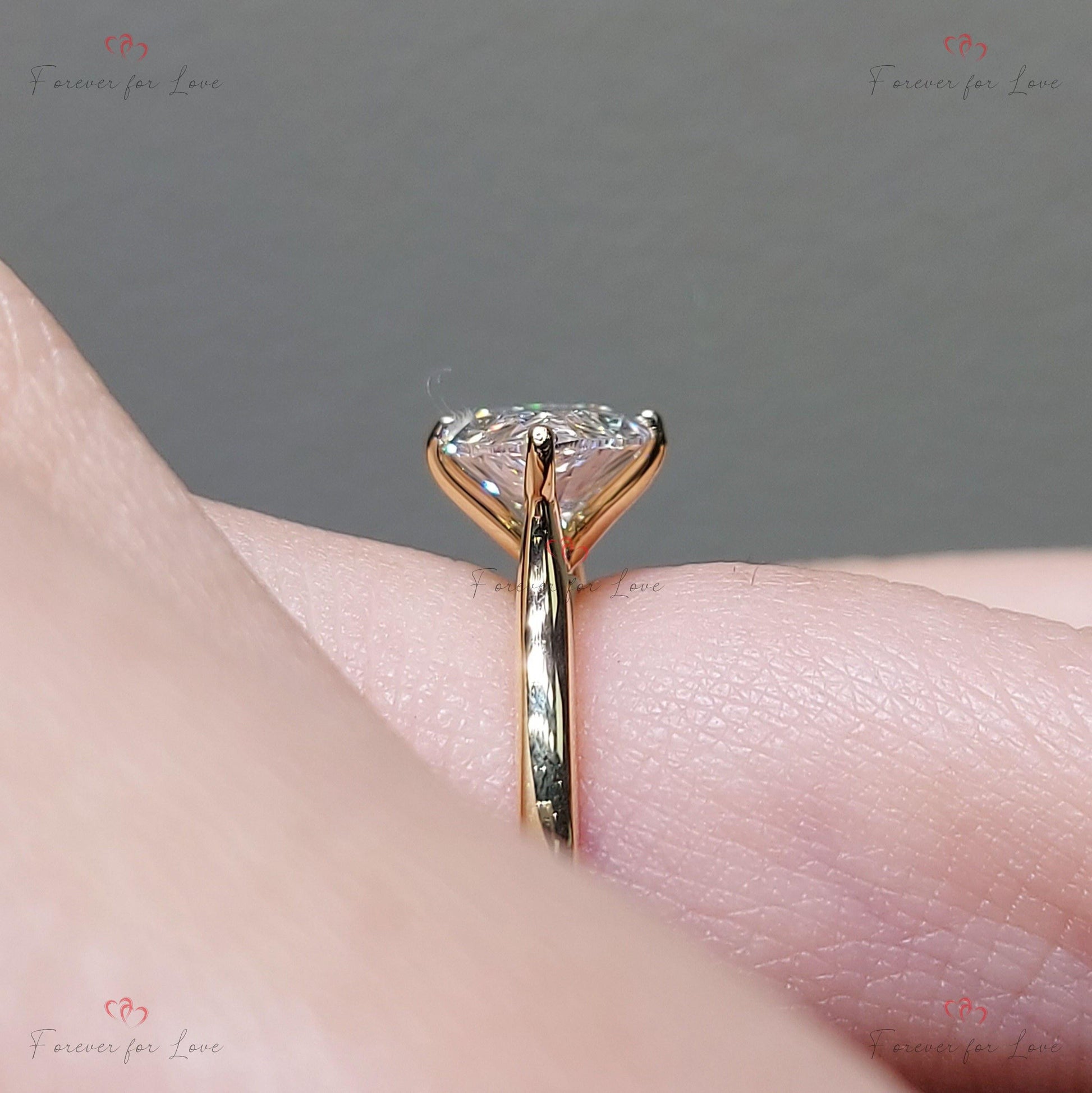 IGI Certified Marquise Lab Diamond Engagement Ring