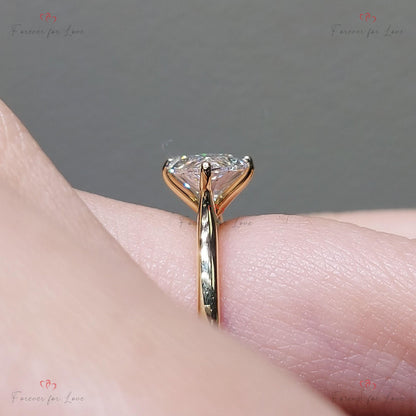 IGI Certified Marquise Lab Diamond Engagement Ring
