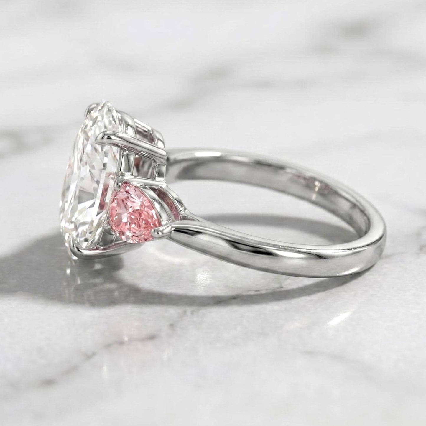 4.5 Karat IGI zertifizierter ovaler Labor-Diamant Verlobungsring Oval cut Moissanite engagement ring in 935 Argentium Silber — custom handcrafted by Forever For Love