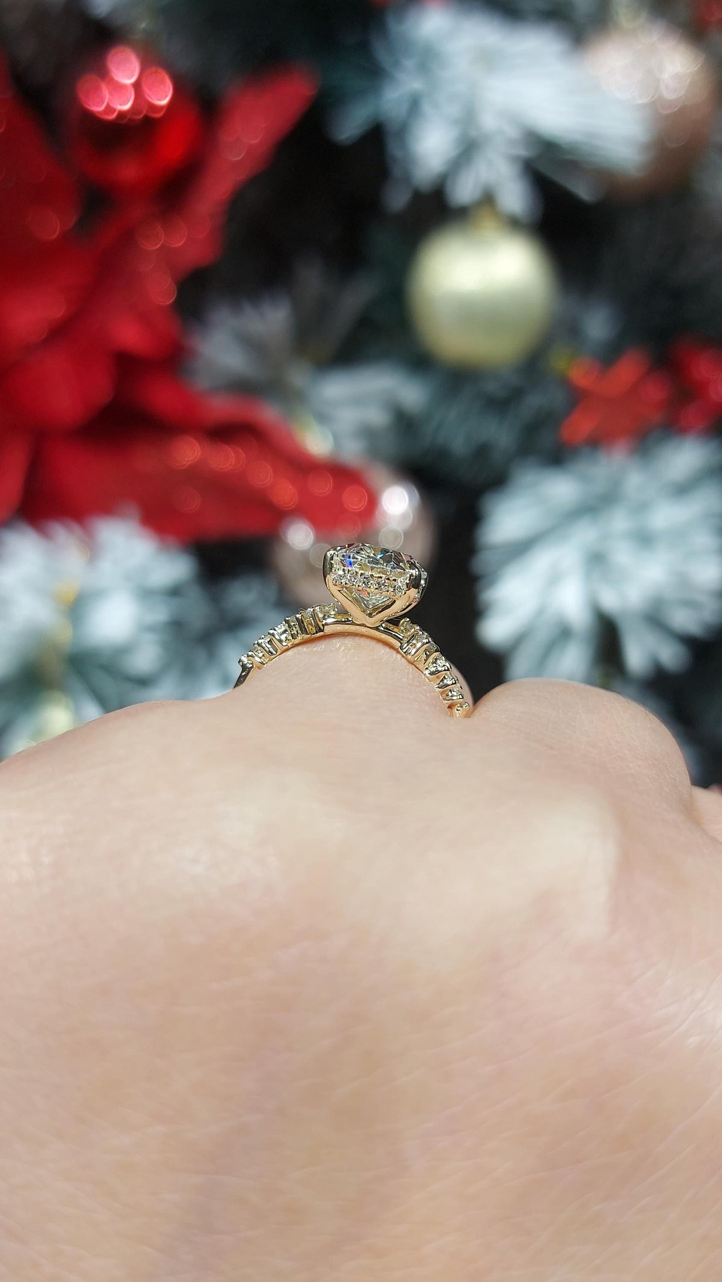 3.5 Ct IGI Certified Oval Lab Diamond Band Oval cut Moissanite Brilliant Cut engagement ring in 935 Argentium Silver — custom handcrafted by Forever For Love