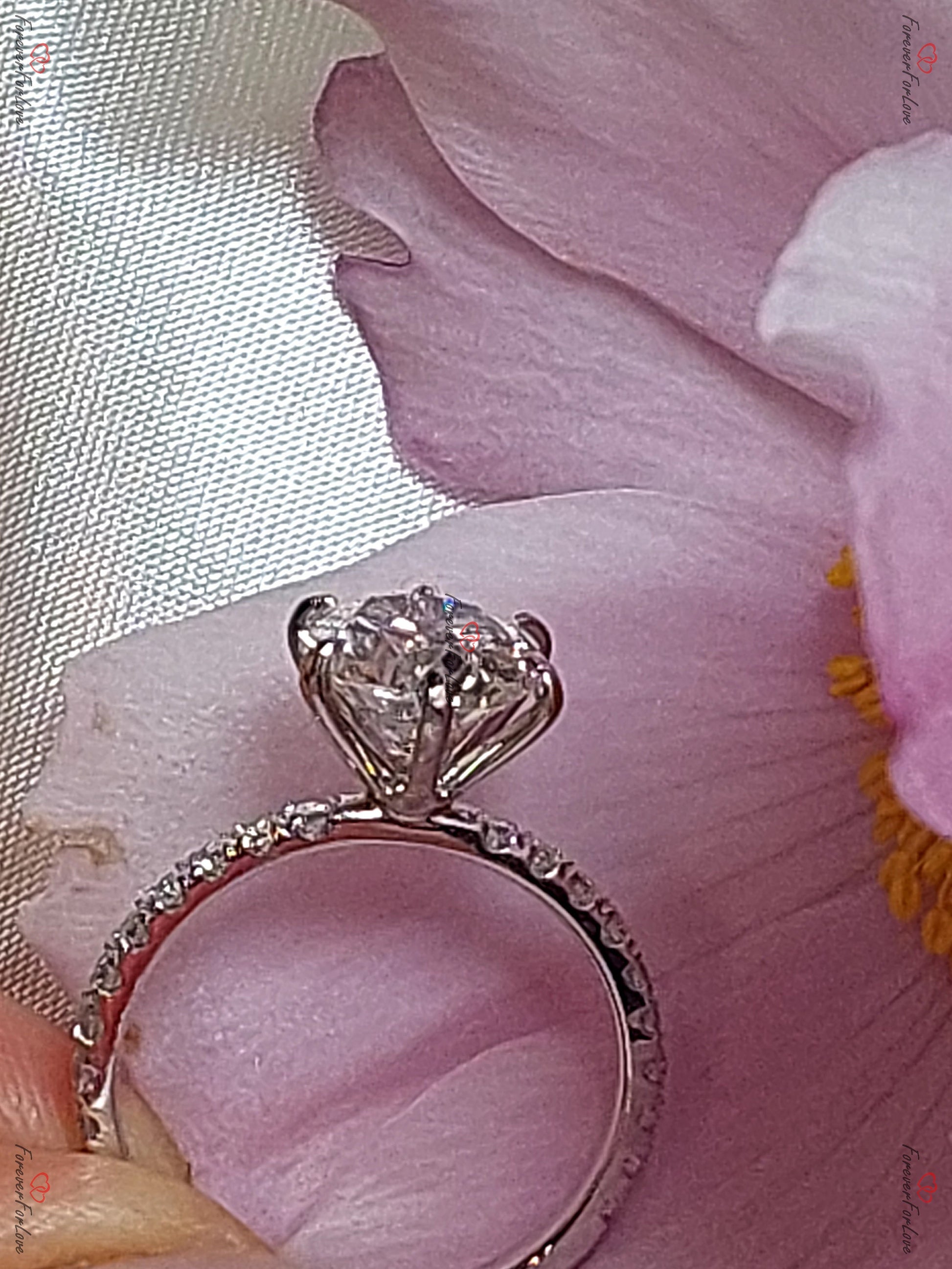 2 Ct Round Lab Diamond Solitaire Engagement Ring
