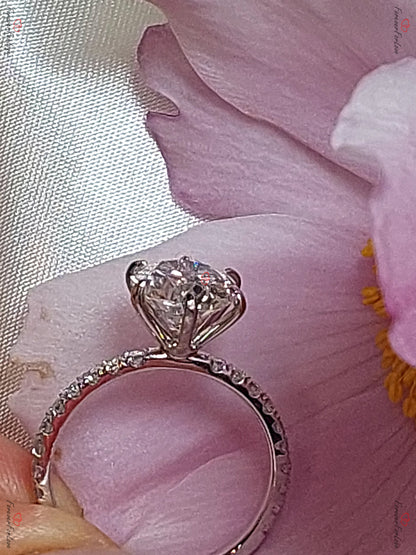 2 Ct Round Lab Diamond Solitaire Engagement Ring
