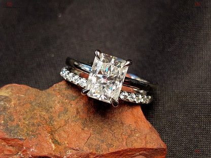 2 Ct Radiant Moissanite Eternity Band