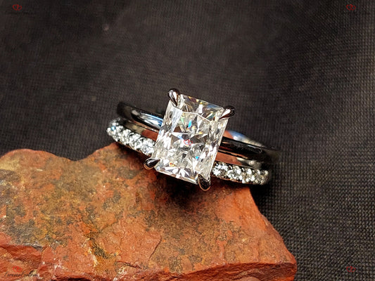 2 Ct Radiant Moissanite Eternity Band