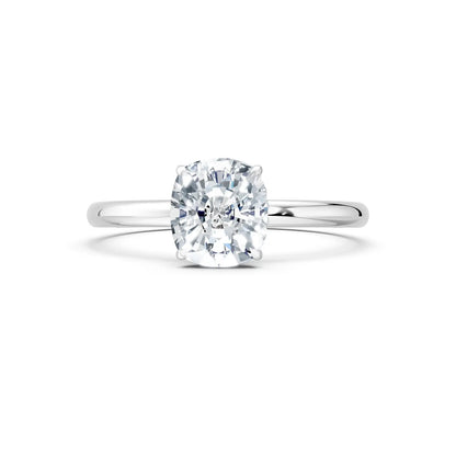 Solitaire Cushion Cut Diamond Engagement Ring Forever For Love