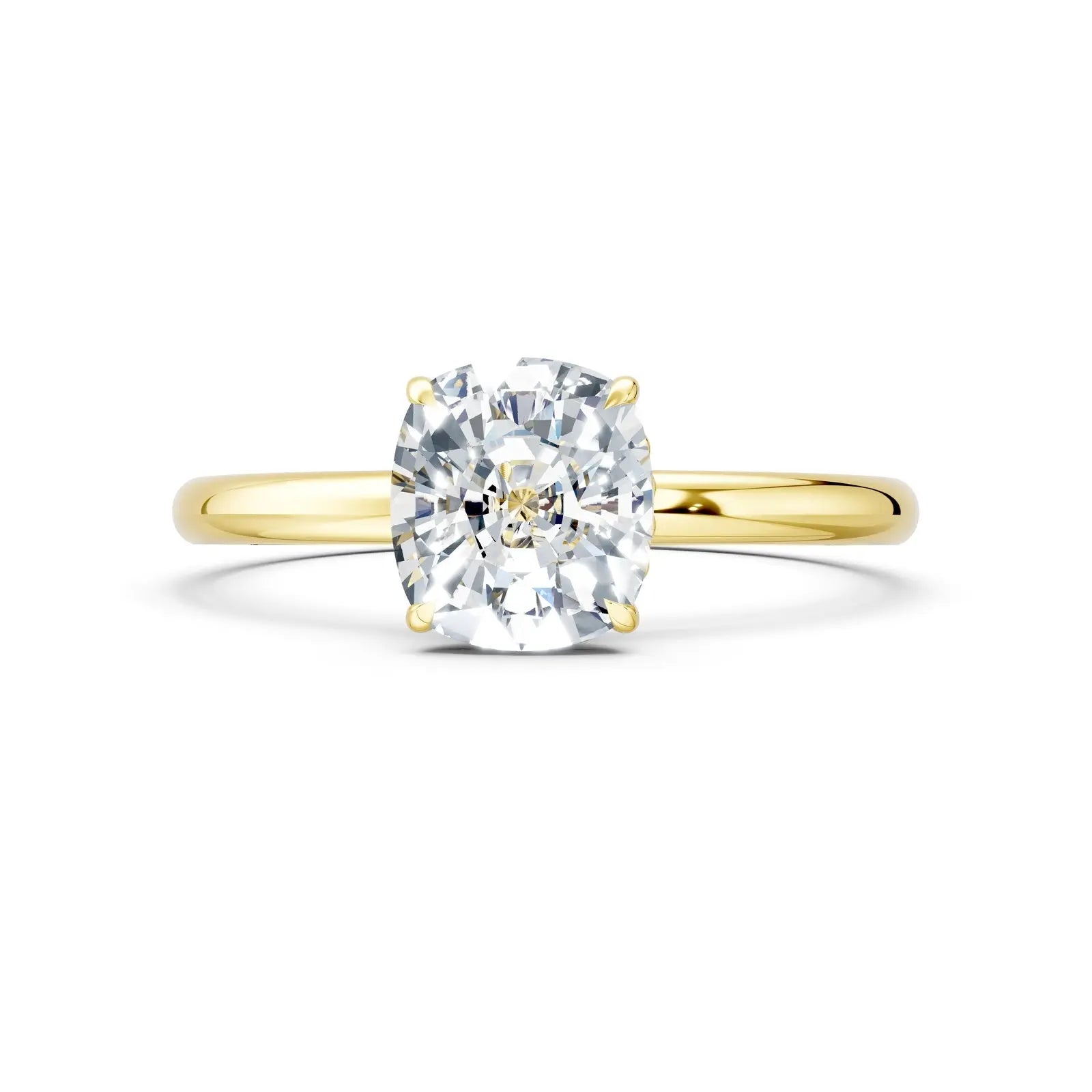 Solitaire Cushion Cut Diamond Engagement Ring Forever For Love