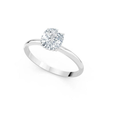 Solitaire Cushion Cut Diamond Engagement Ring Forever For Love
