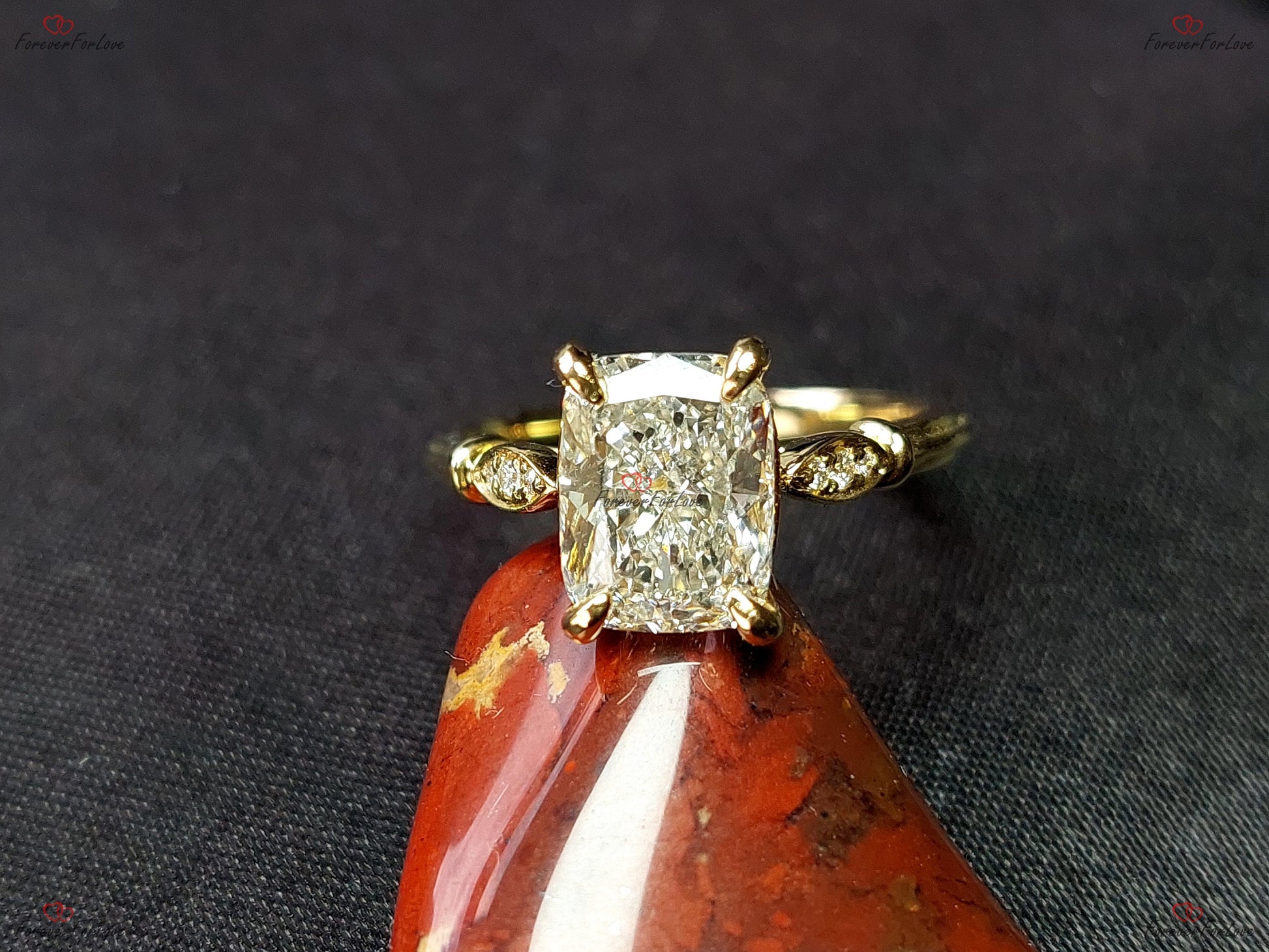 2.03 Ct IGI Certified Cushion Lab Diamond Engagement Ring