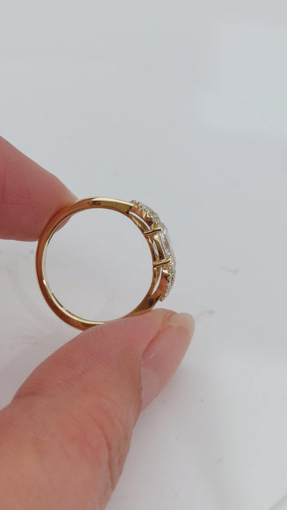 1.5 Ct Marquise Lab Diamond Engagement Ring