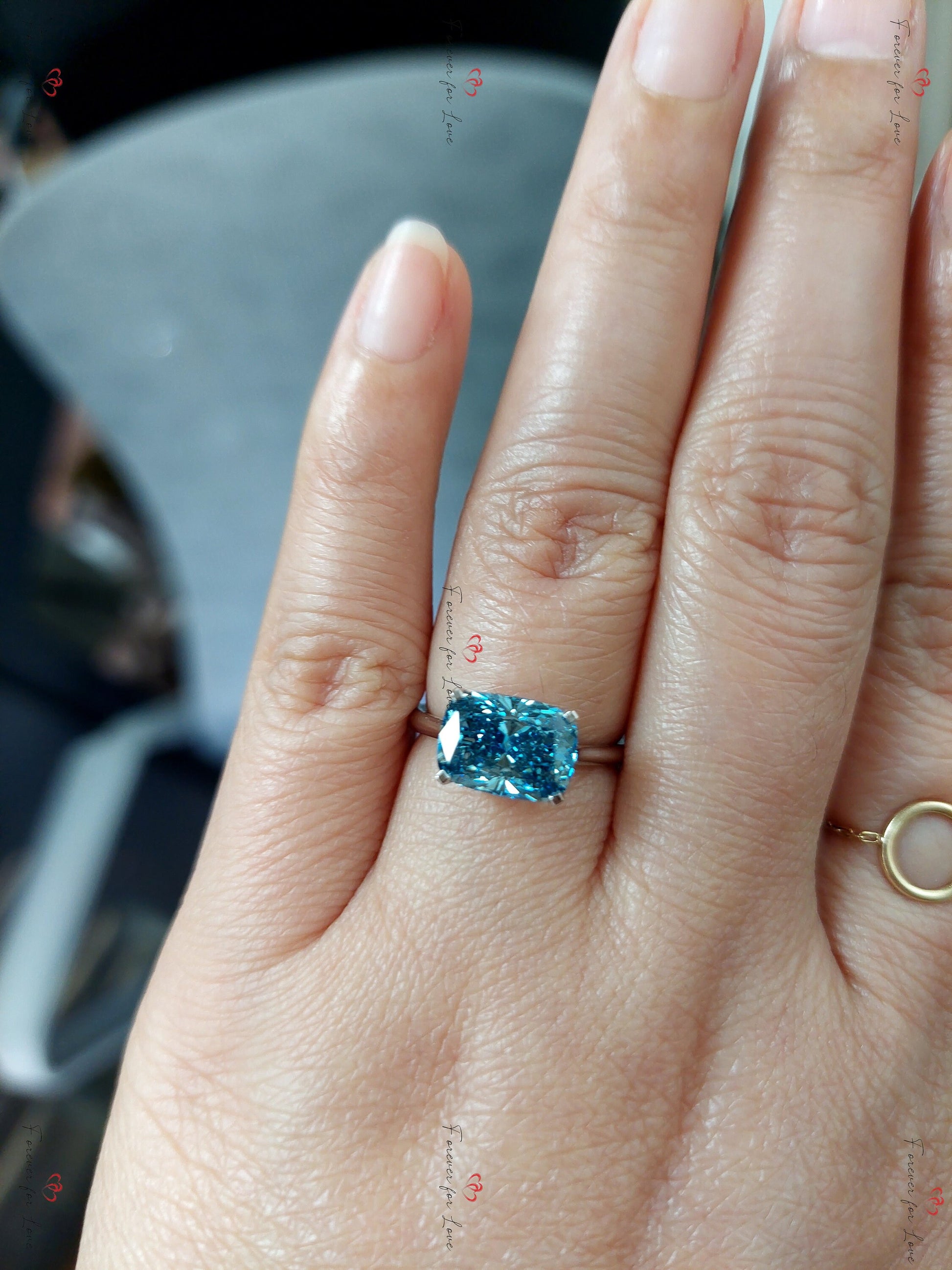 IGI Certified Cushion Lab Diamond Engagement Ring