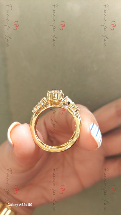 Pear Diamond, Moissanite Engagement Ring