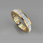 Total 4ct 3mm Princess Cut Lab Diamond Band Forever For Love