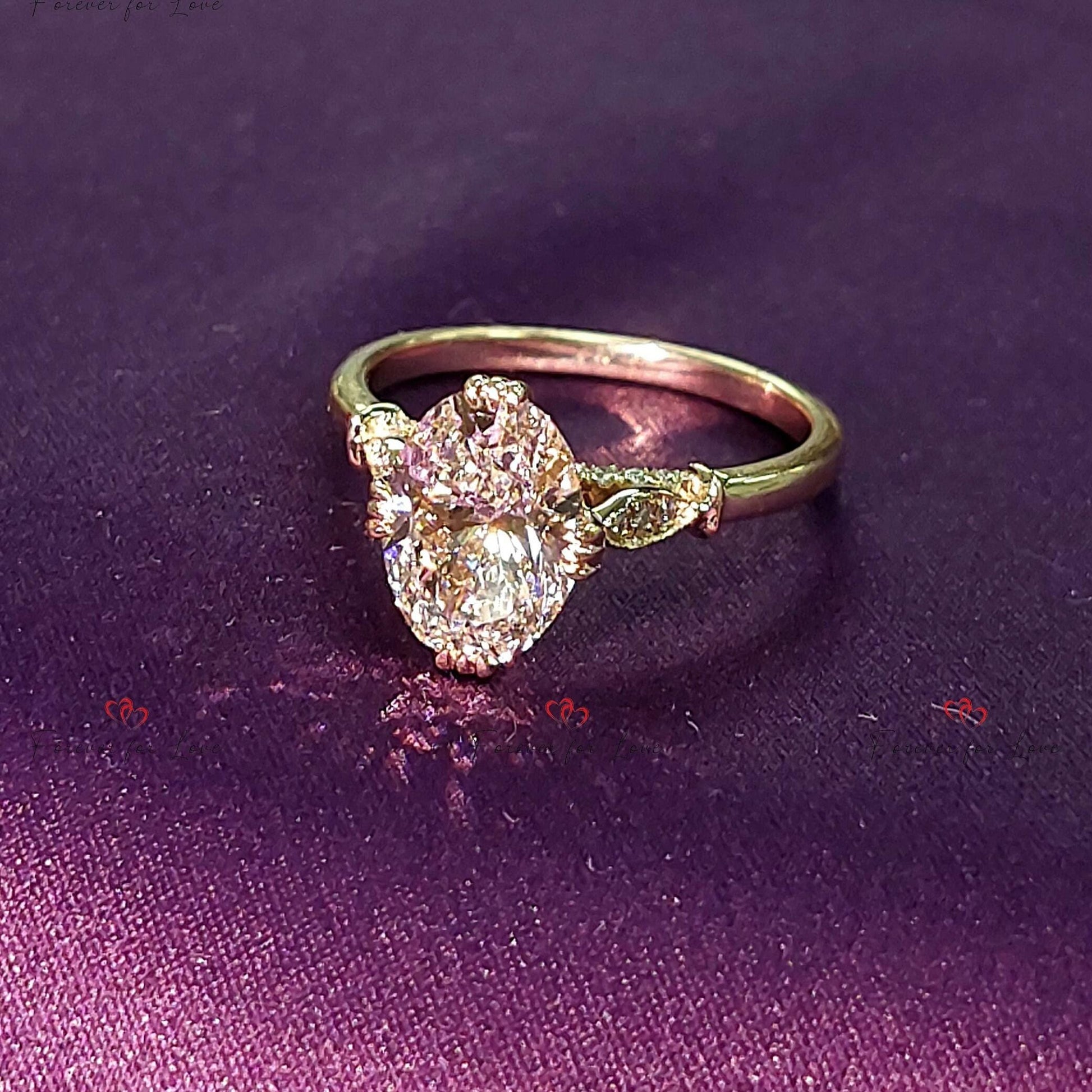 IGI Certified Oval Lab Diamond Engagement Ring