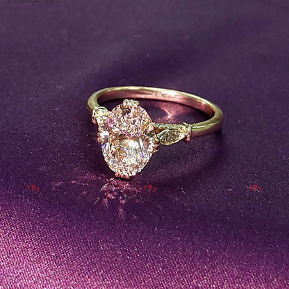 IGI Certified Oval Lab Diamond Engagement Ring