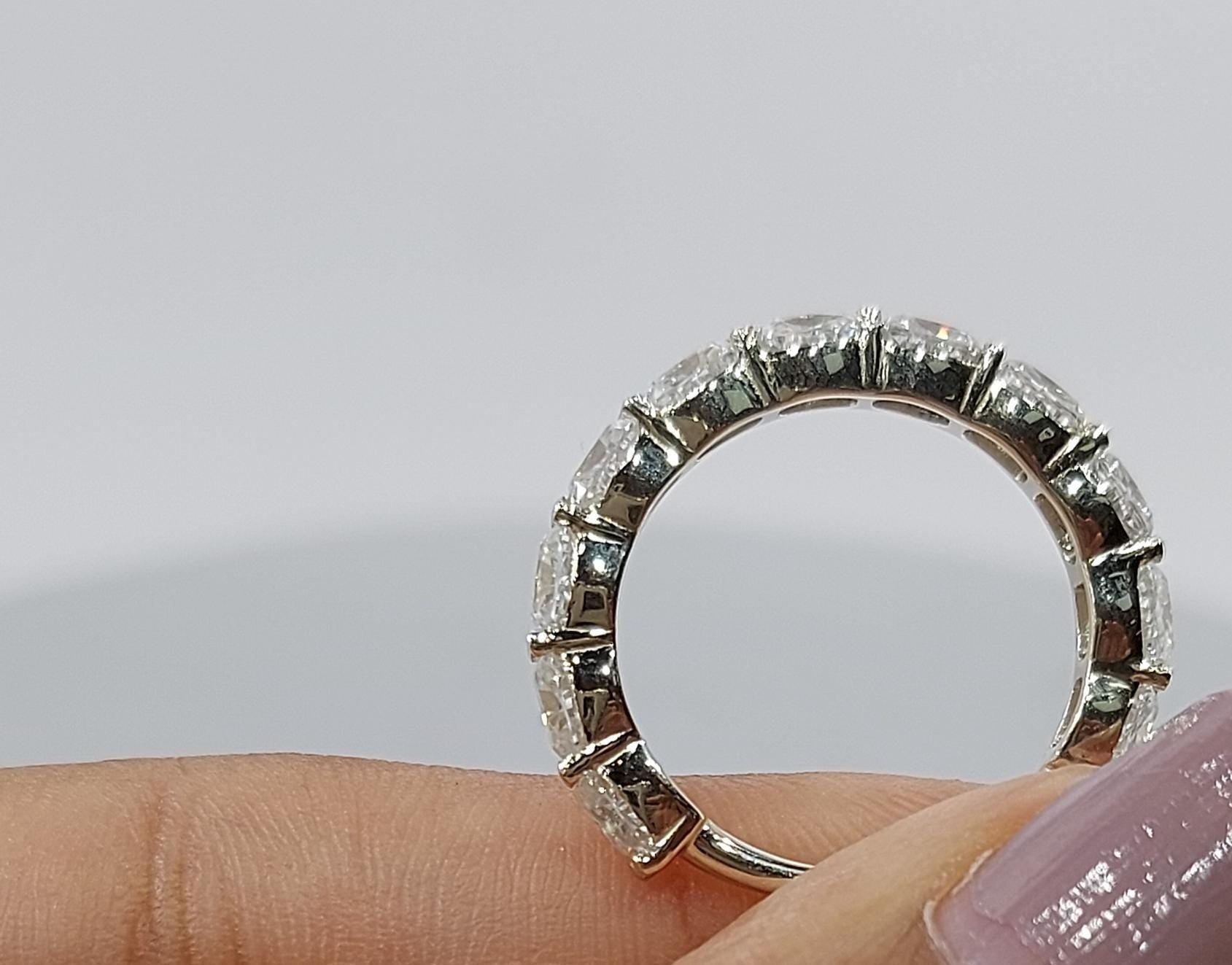 Cushion Diamond Half Eternity Band