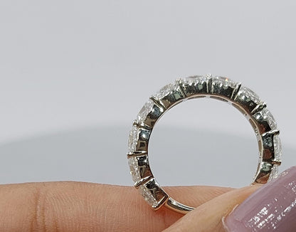 Cushion Diamond Half Eternity Band