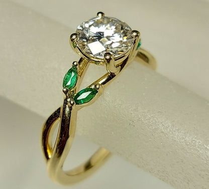 Marquise Diamond, Moissanite Engagement Ring
