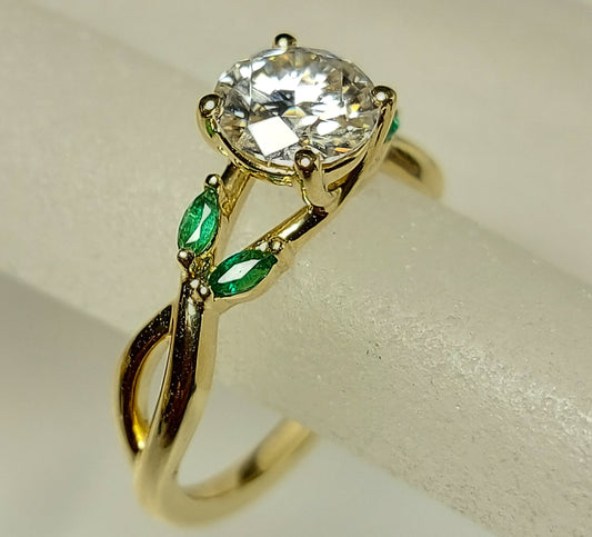 Marquise Diamond, Moissanite Engagement Ring