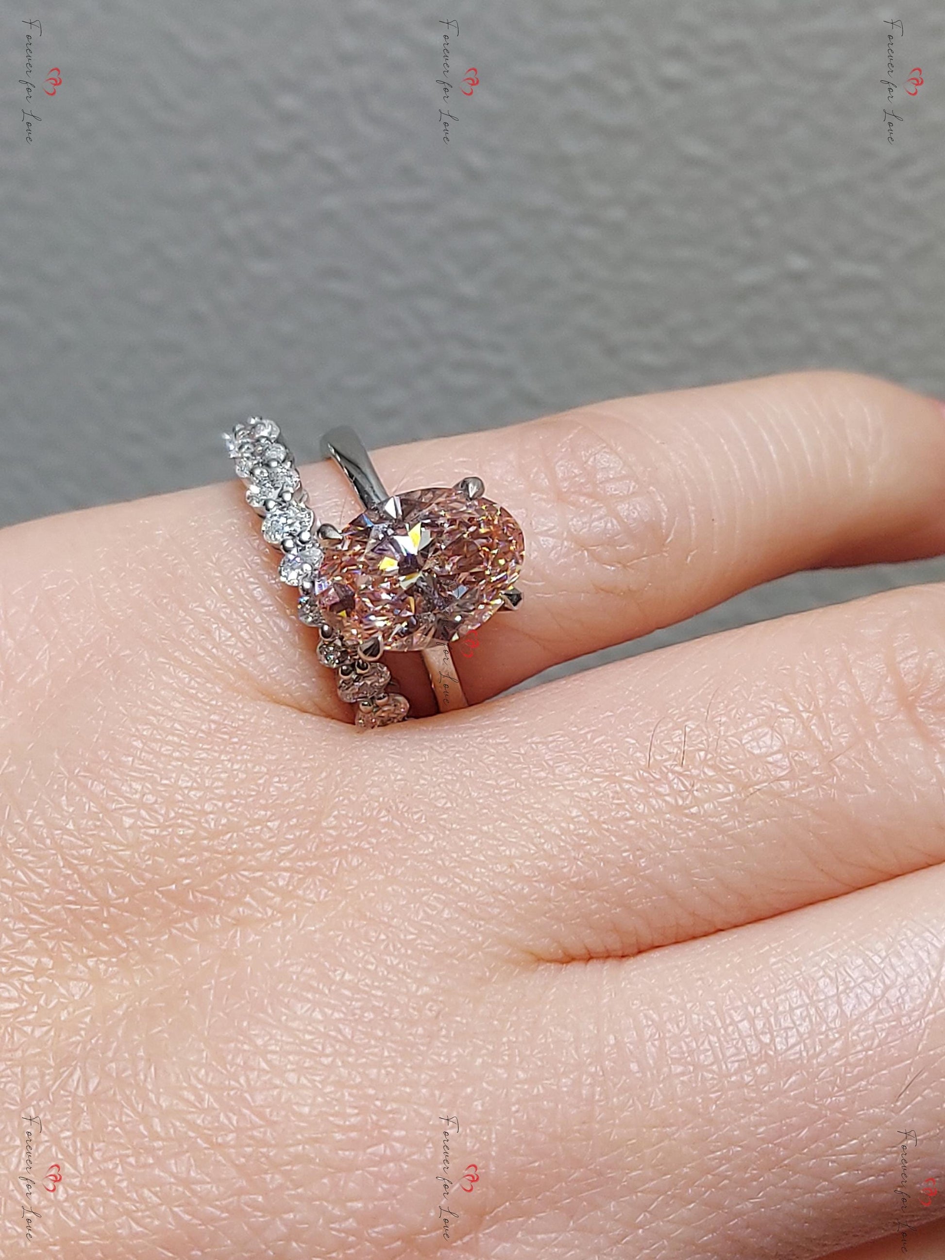 IGI Certified Oval Lab Diamond Engagement Ring