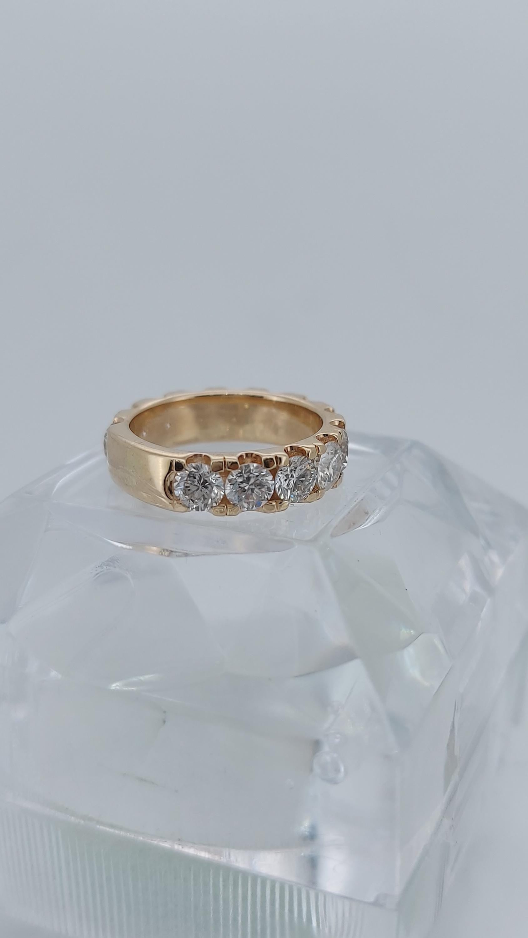 Round Lab Diamond Eternity Band