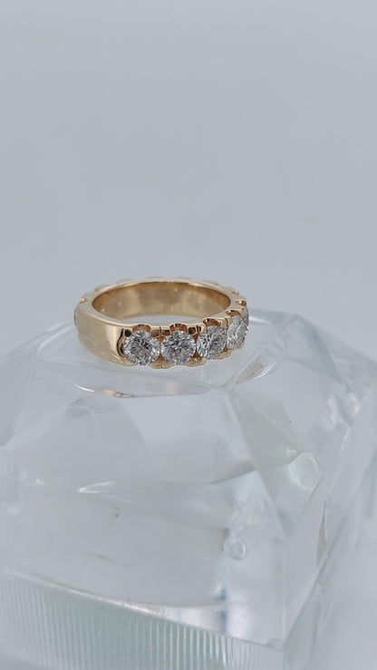 Round Lab Diamond Eternity Band