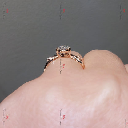 3 Ct IGI Certified Pear Lab Diamond Engagement Ring