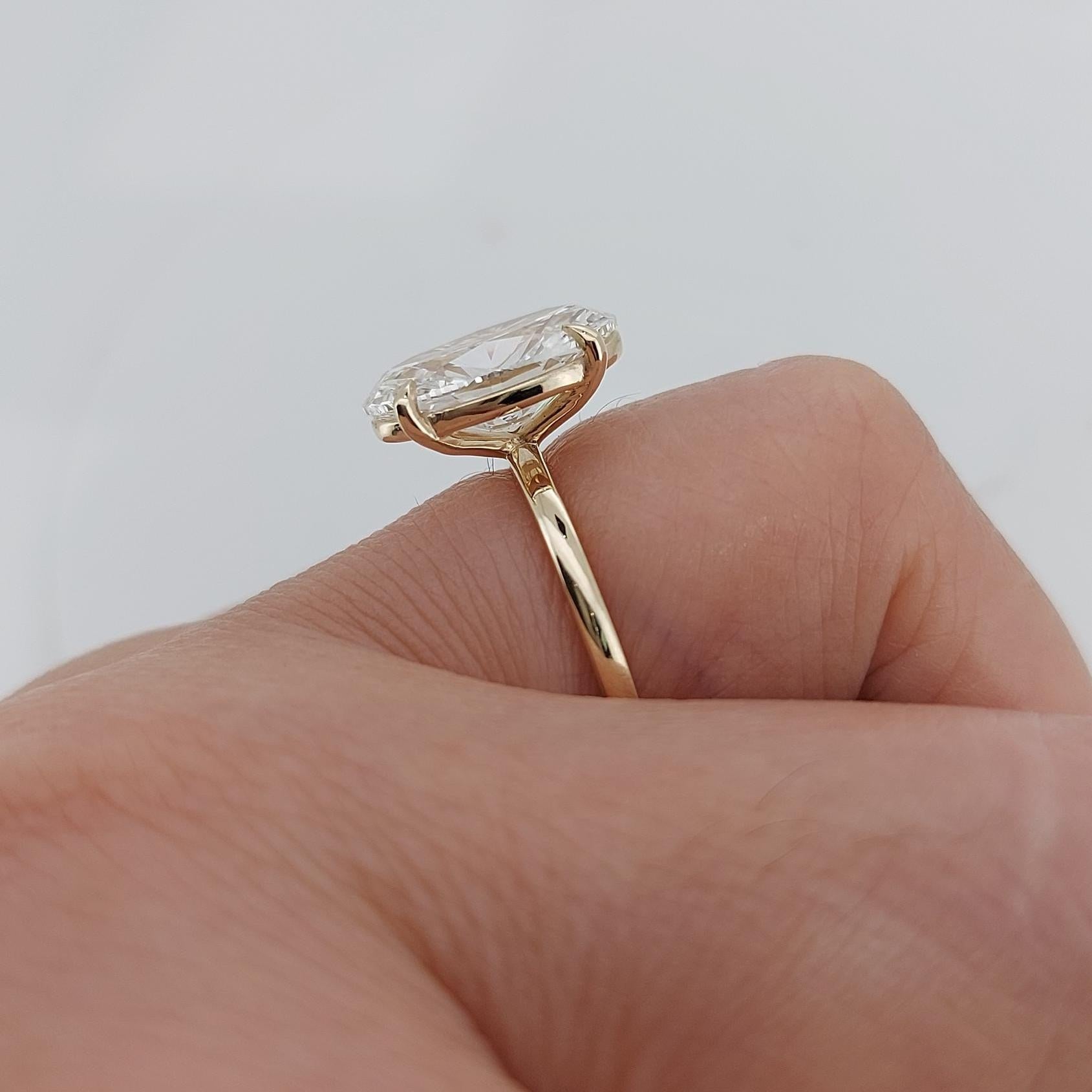 4.5 Ct Oval Lab Diamond Engagement Ring