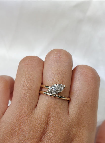 IGI Certified Marquise Lab Diamond Engagement Ring
