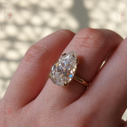 Old Mine Moissanite Engagement Ring