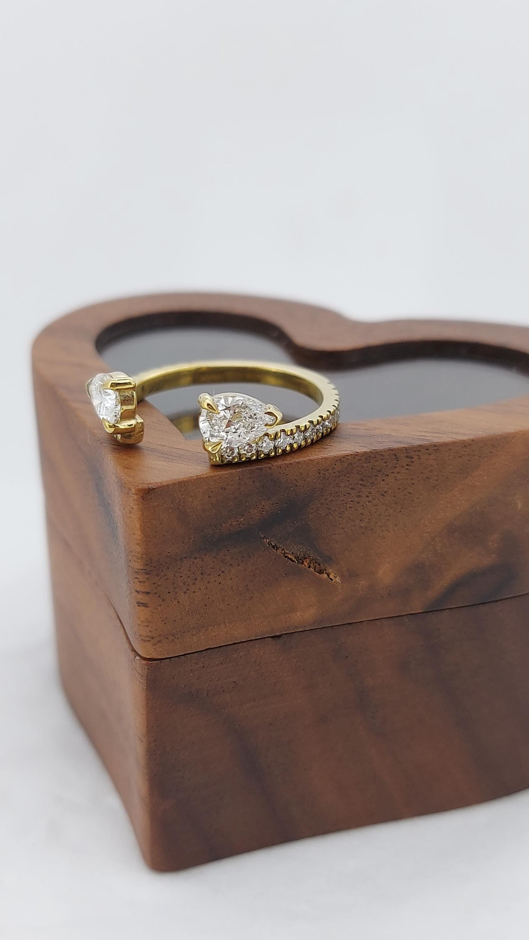 1.5 Ct Marquise Lab Diamond Engagement Ring