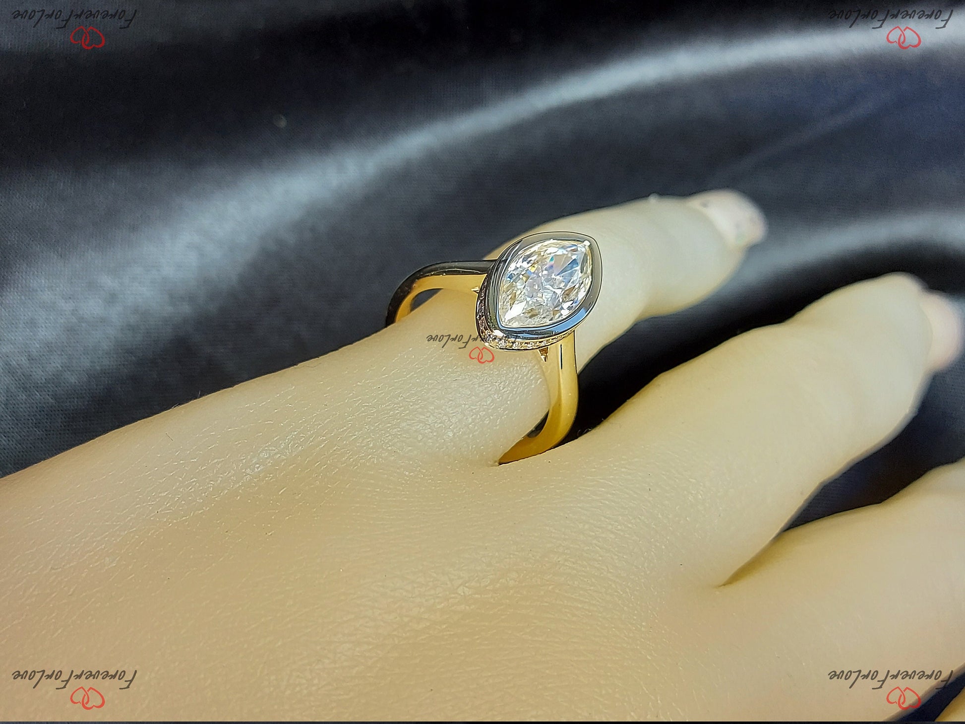 Marquise Diamond, Moissanite Engagement Ring