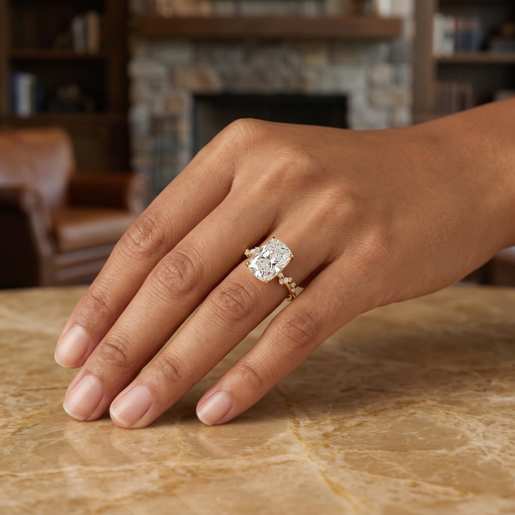 IGI Certified Cushion Lab Diamond Engagement Ring