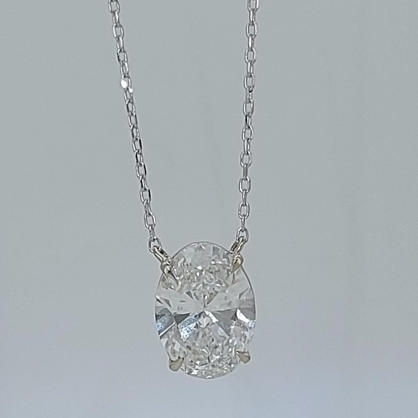 Oval diamond Necklace, 14k Yellow Gold, Dainty Minimalist Oval Pendant, Real Diamond Womens Necklace, Special Gift For Her. Moissanite engagement ring in Gold or Platinum — custom handcrafted by Forever For Love