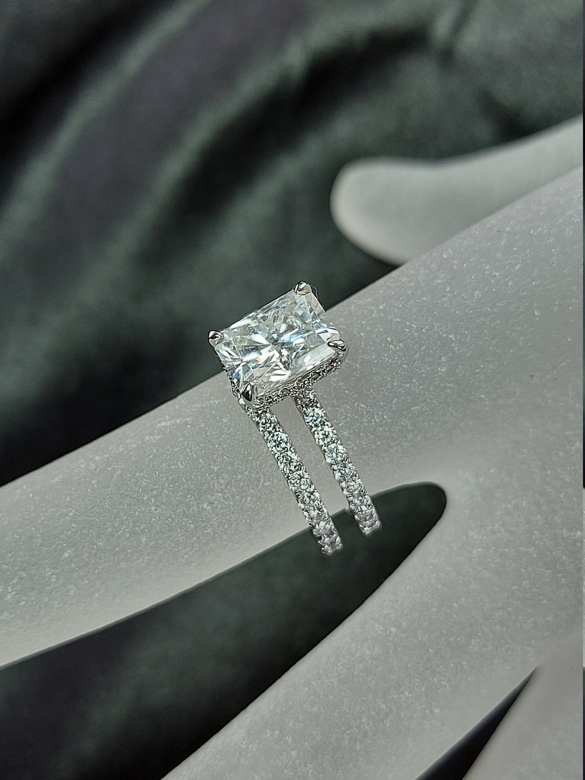 2 Ct Radiant Moissanite Eternity Band