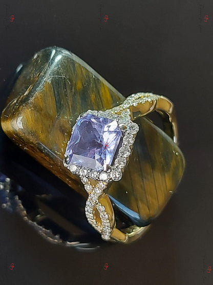 Marquise Blue Diamond, Sapphire Engagement Ring