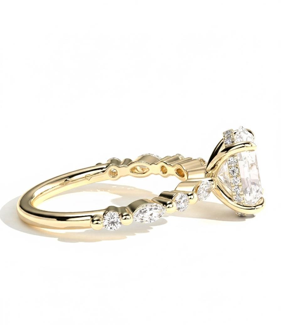 1.5 Ct IGI Certified Oval Diamond Band